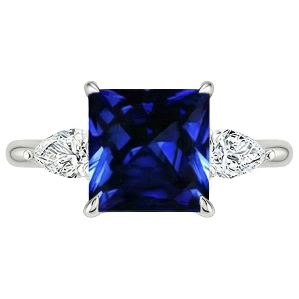natural princess sapphire 4ct ring close up detail