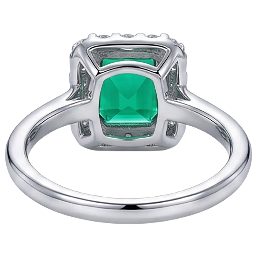 Handcrafted Precious Stone Ring 3 ct – back view
