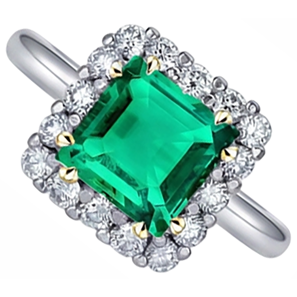 Handcrafted Precious Stone Ring 3 ct – side view