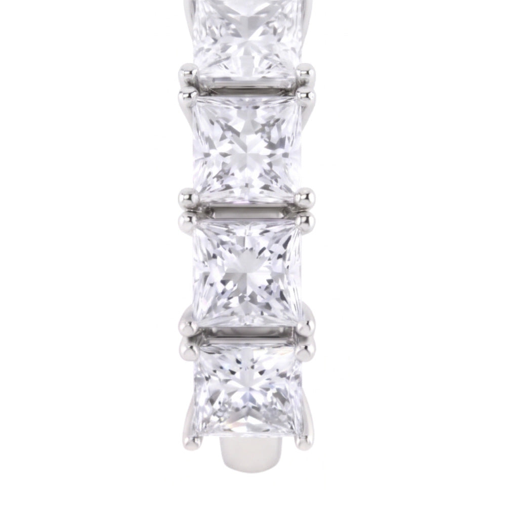 Princess Cut Real Natural Earth Mined Diamond ( Not Lab Grown ) Anniversary Ring Band 3 Carats