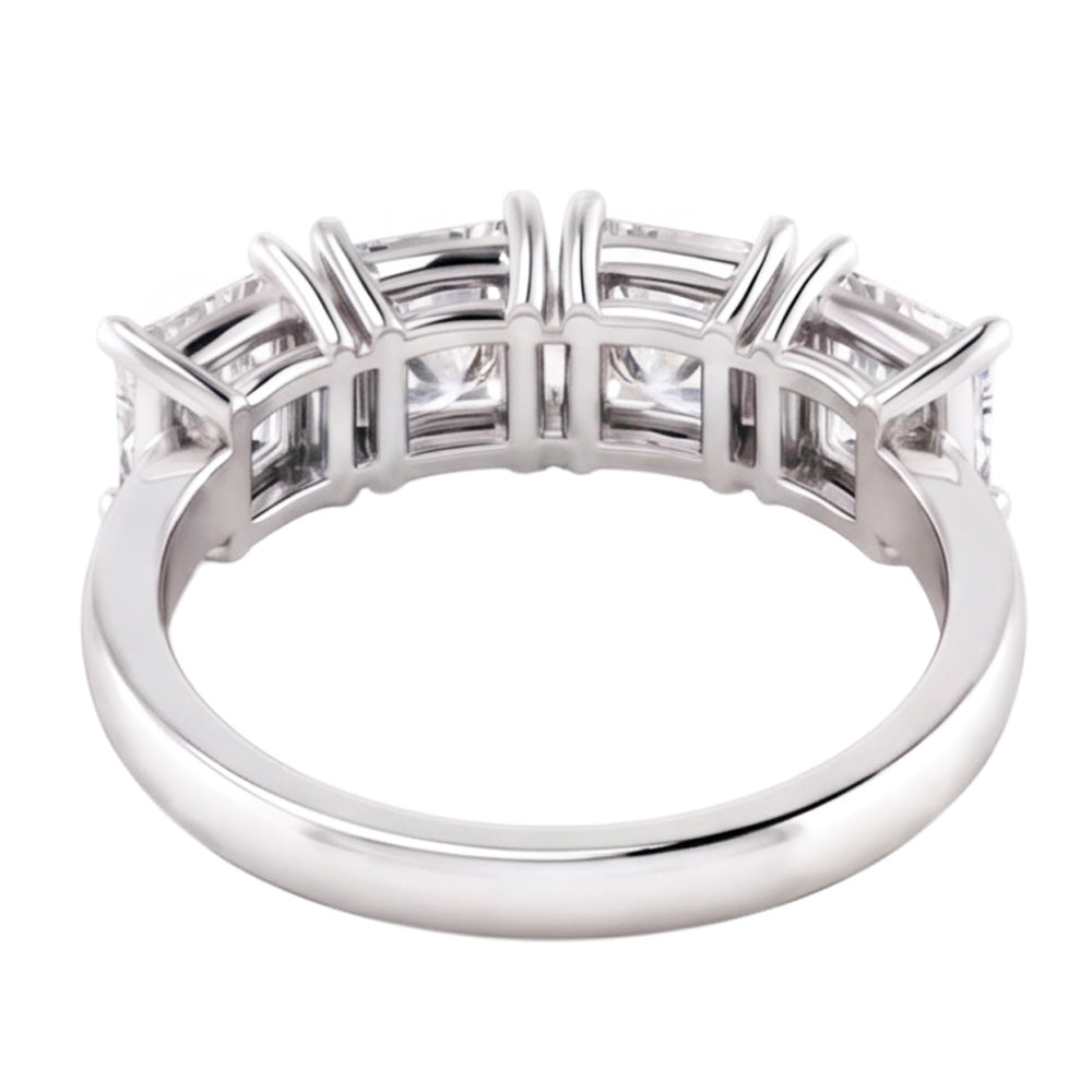 Princess Cut Real Natural Earth Mined Diamond ( Not Lab Grown ) Anniversary Ring Band 3 Carats