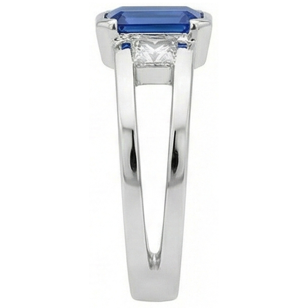 natural emerald sapphire 1.25ct ring top view