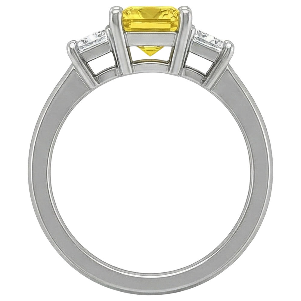 natural princess sapphire 5ct ring profile view