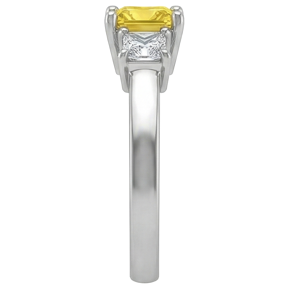 natural princess sapphire 5ct ring on white background