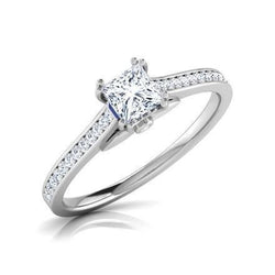 Princess And Round Cut 2.80 Ct Real Diamond Anniversary Ring With Accents