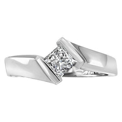 Princess Cut 1.51 Ct Real Solitaire Diamond Engagement Ring