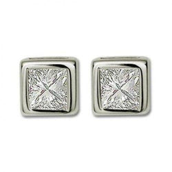 Princess Cut Genuine Diamond Stud Earring 2 Ct. Fine Jewelry