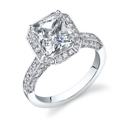 Princess Halo Genuine Diamond Engagement Ring 3.33 Carats