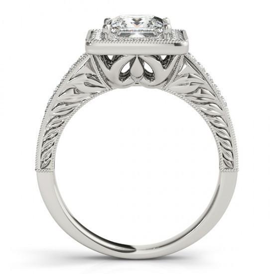 Princess Halo Real Diamond Ring With Accents 1.50 Ct.