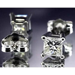 Princess Real Diamond Studs 1 Carat