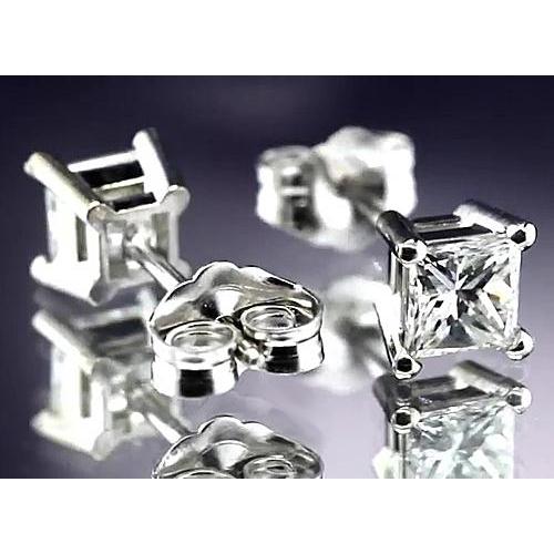 Princess Real Diamond Studs 