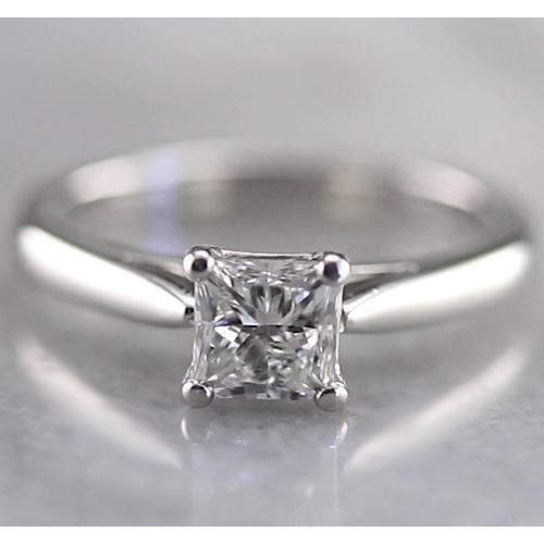 Princess Solitaire Genuine Diamond Engagement Ring 1 Carat