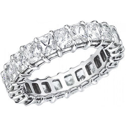 Princess Cut Lab Grown Diamond Eternity 4.40 Carts Band Gold 14K