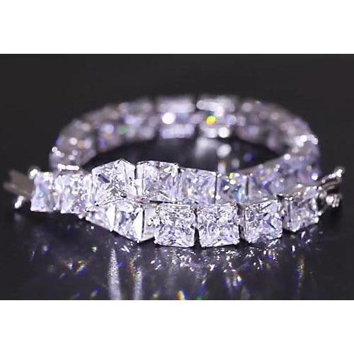 Princess Cut Lab Grown Diamonds 32 Carat Tennis Bracelet
