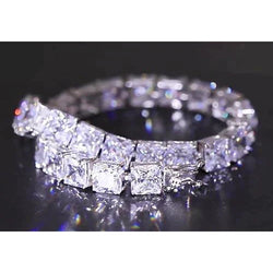 Princess Cut Natural Diamonds 32 Carat Tennis Bracelet