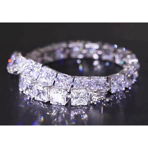 Princess Cut Lab Grown Diamonds 32 Carat Tennis Bracelet