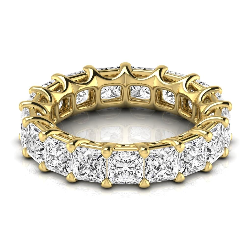 Fine Diamond Eternity Band 8.5 ct 14K Yellow Gold – front view
