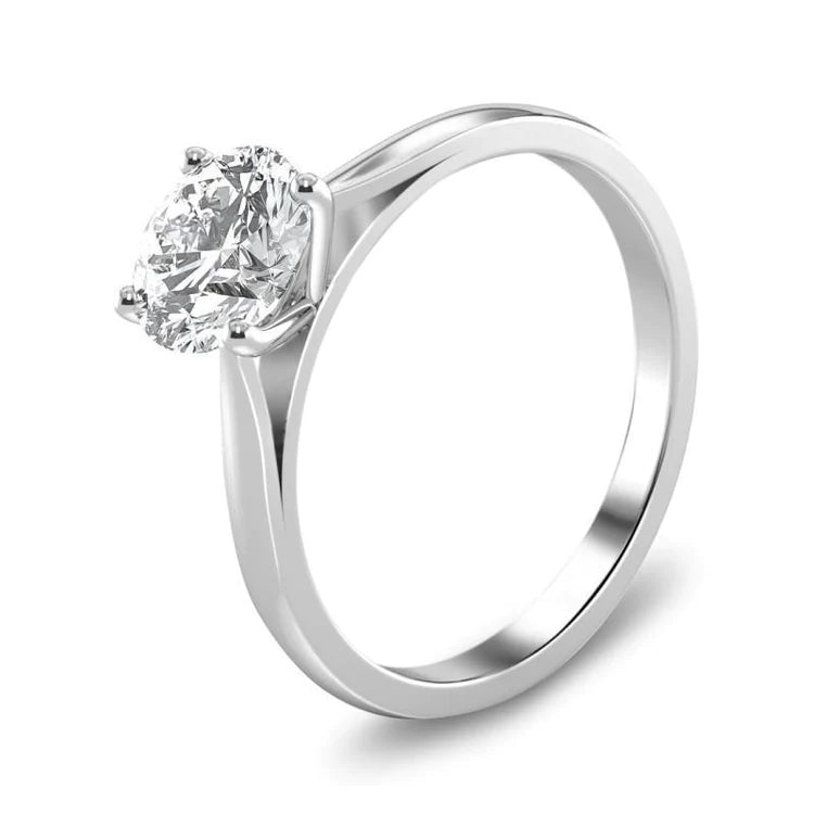 Prong Set Sparkling Round 2.25 Ct Natural Diamond Anniversary Solitaire Ring
