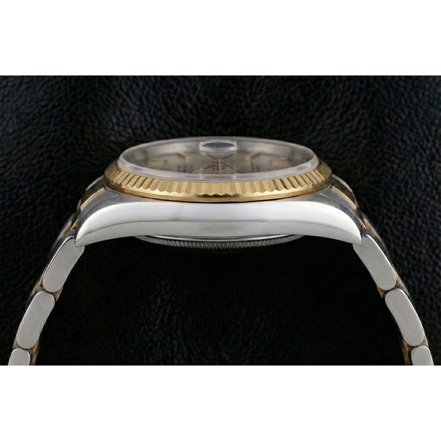 Quick Set Rolex Watch Oyster Band No Holes Datejust Rolex Two Tone QUICK SET