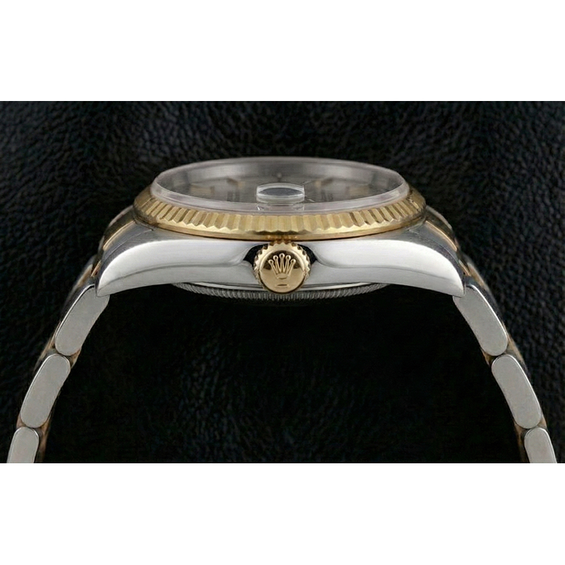 Quick Set Rolex Watch Oyster Band No Holes Datejust Rolex Two Tone QUICK SET