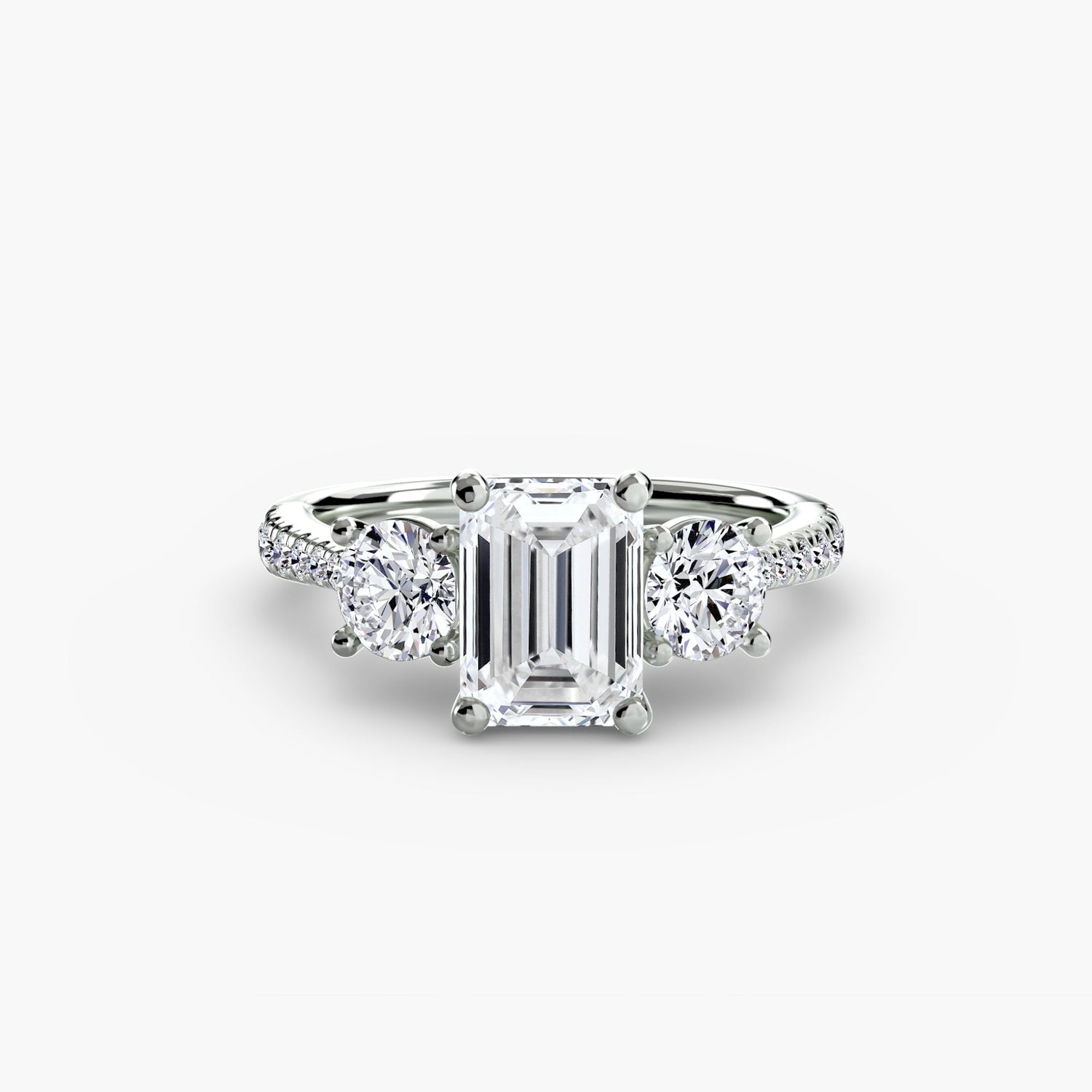 Gemstone Round Cut Setting in Gold – back view
