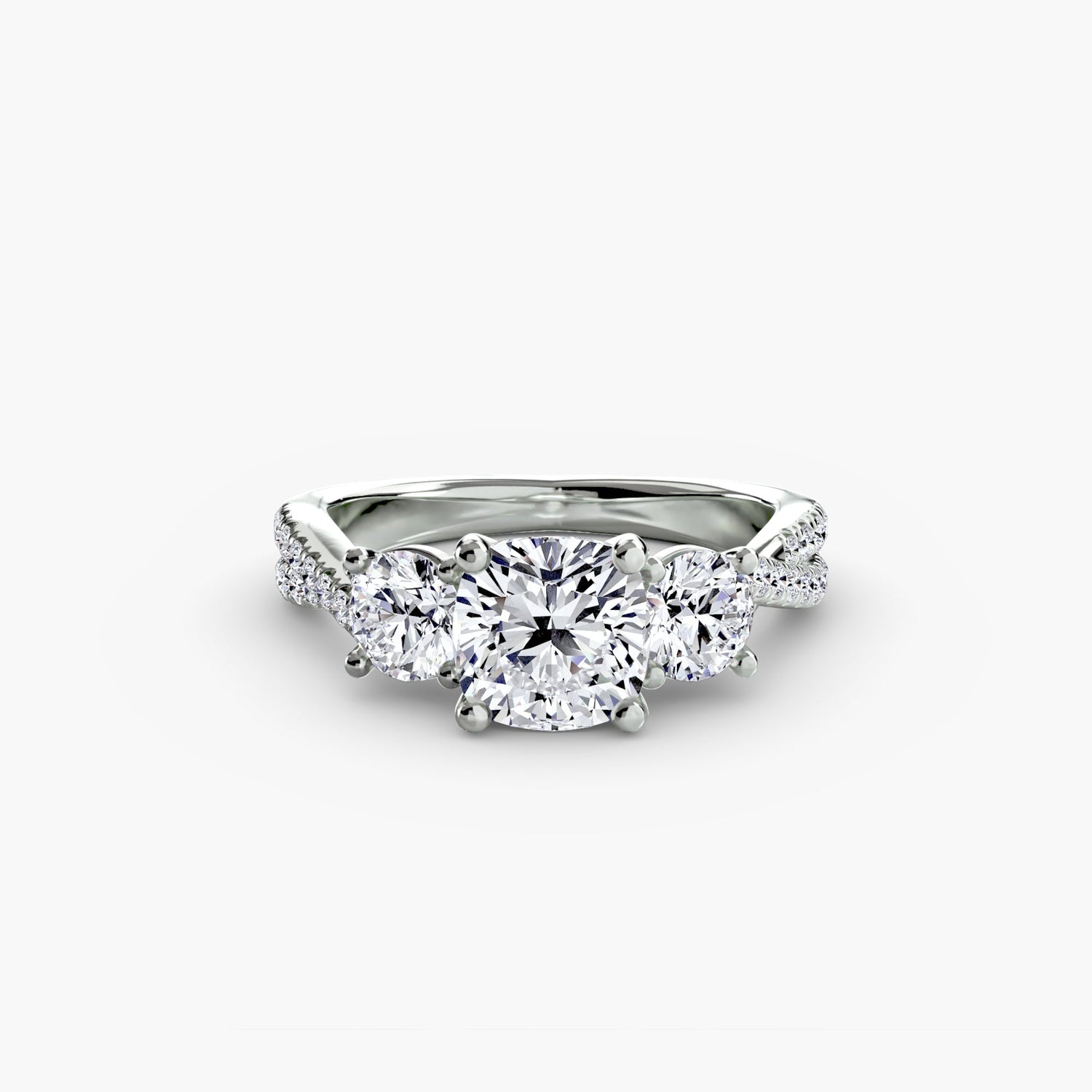 Setting Gold with Diamond – side view