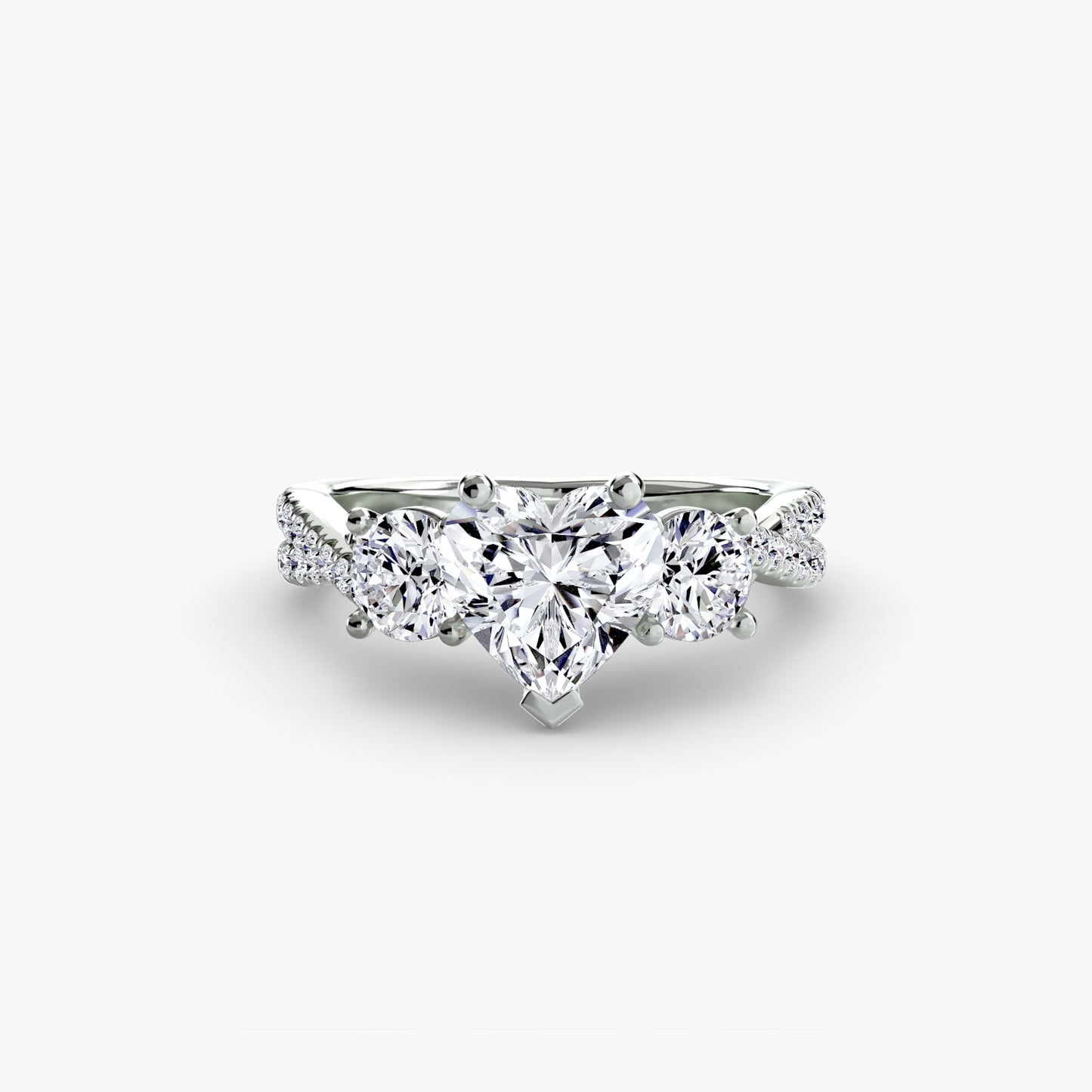 Custom Diamond Setting 0.77 ct – back view