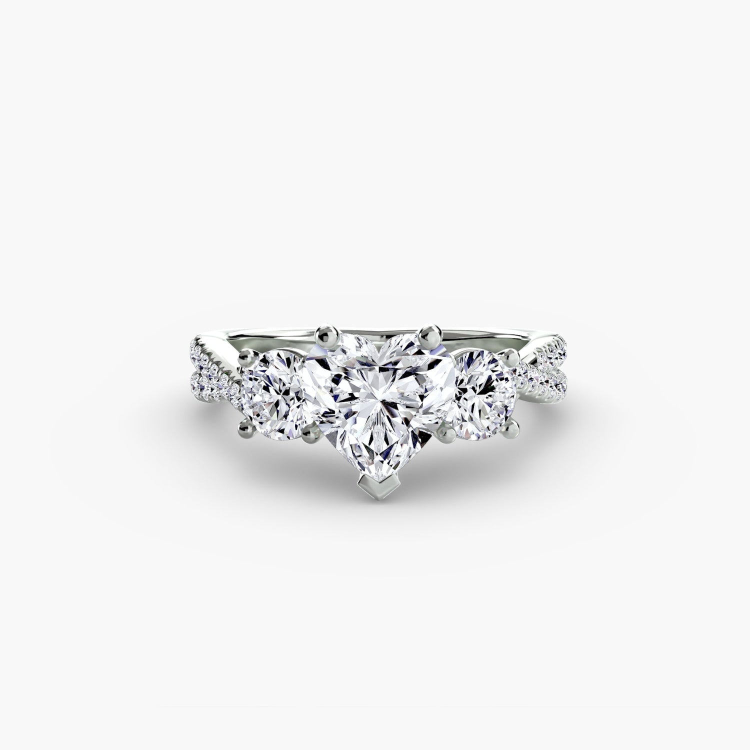 Custom Diamond Setting 0.77 ct – back view