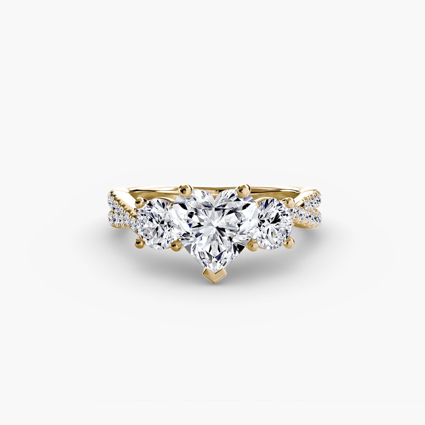 Diamond Setting 0.77-ct Gold – back view