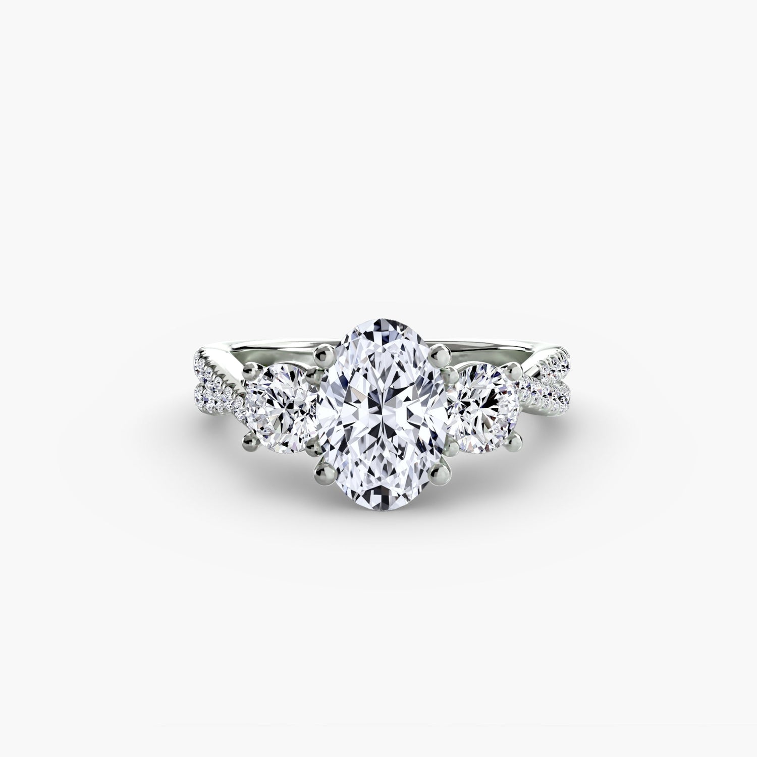 Earth-Mined Diamond Setting 0.77 ct Gold – angle view