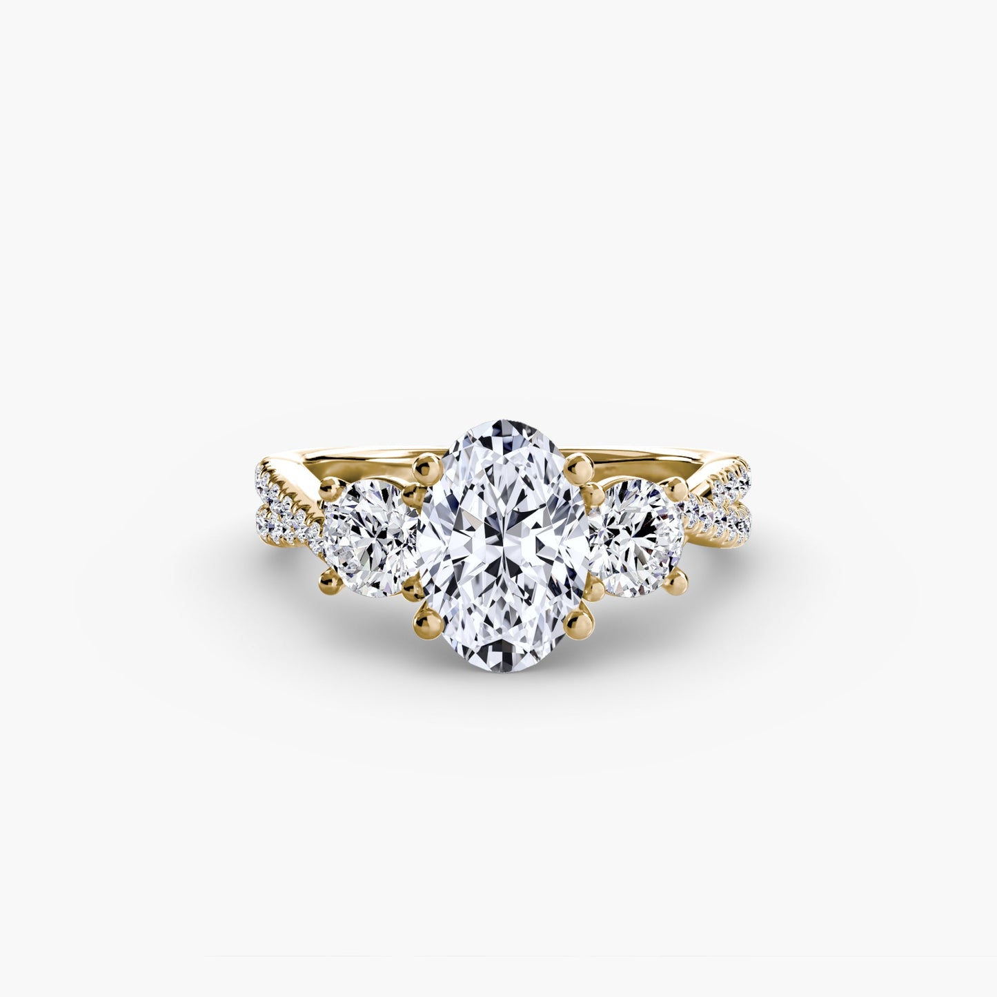 Earth-Mined Diamond Setting – angle view