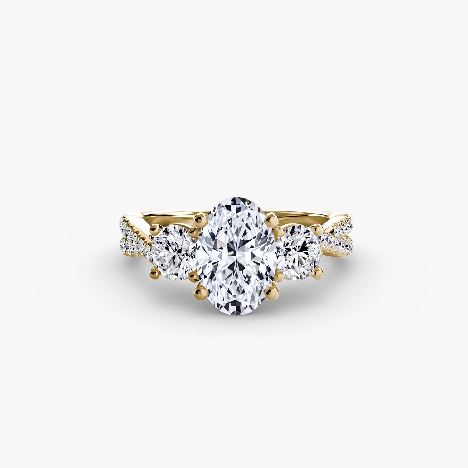 Earth-Mined Diamond Setting – angle view