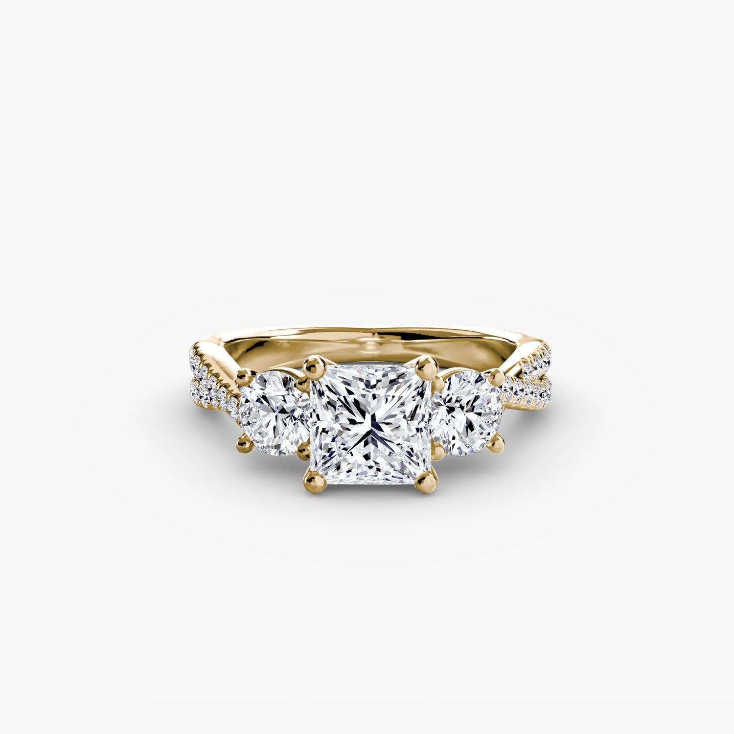 Diamond Setting 0.77-ct Gold – front view