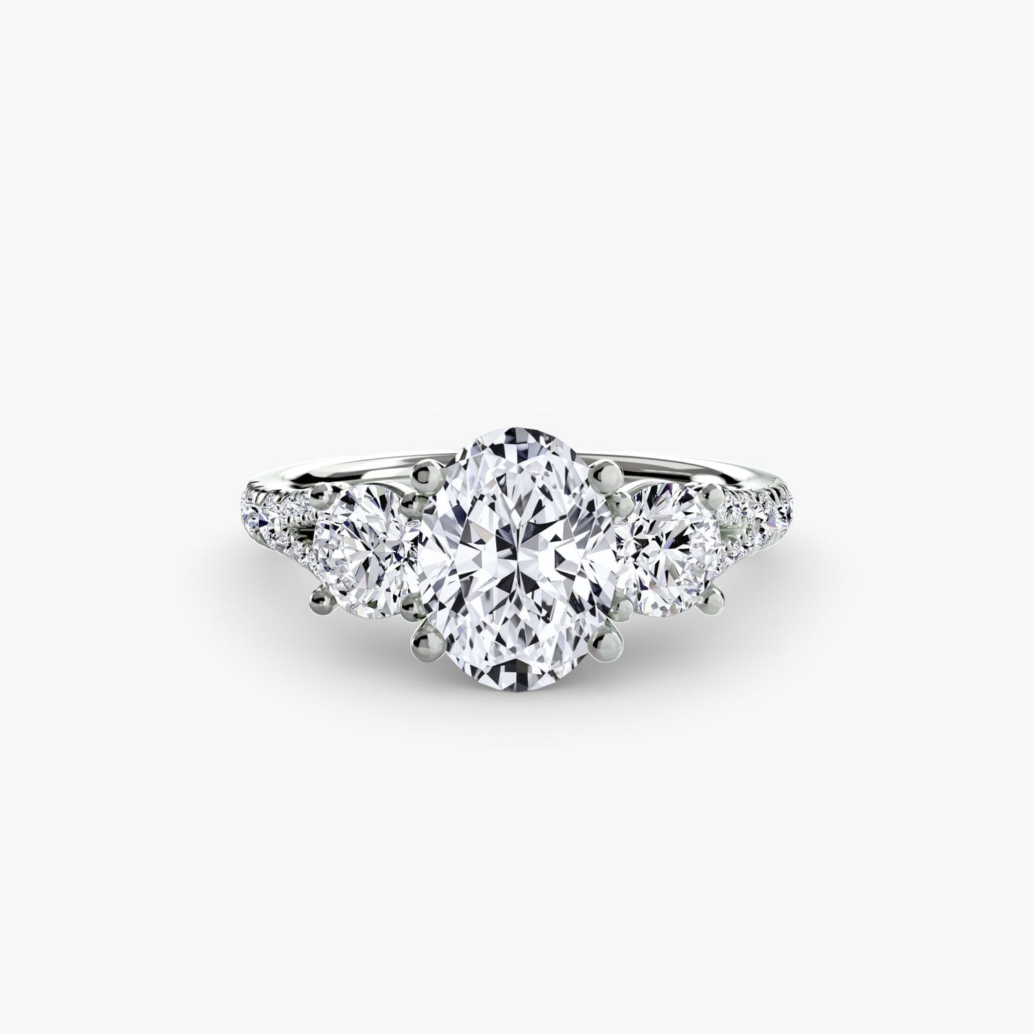 Luxury Fine Diamond Setting 0.77 ct – profile view