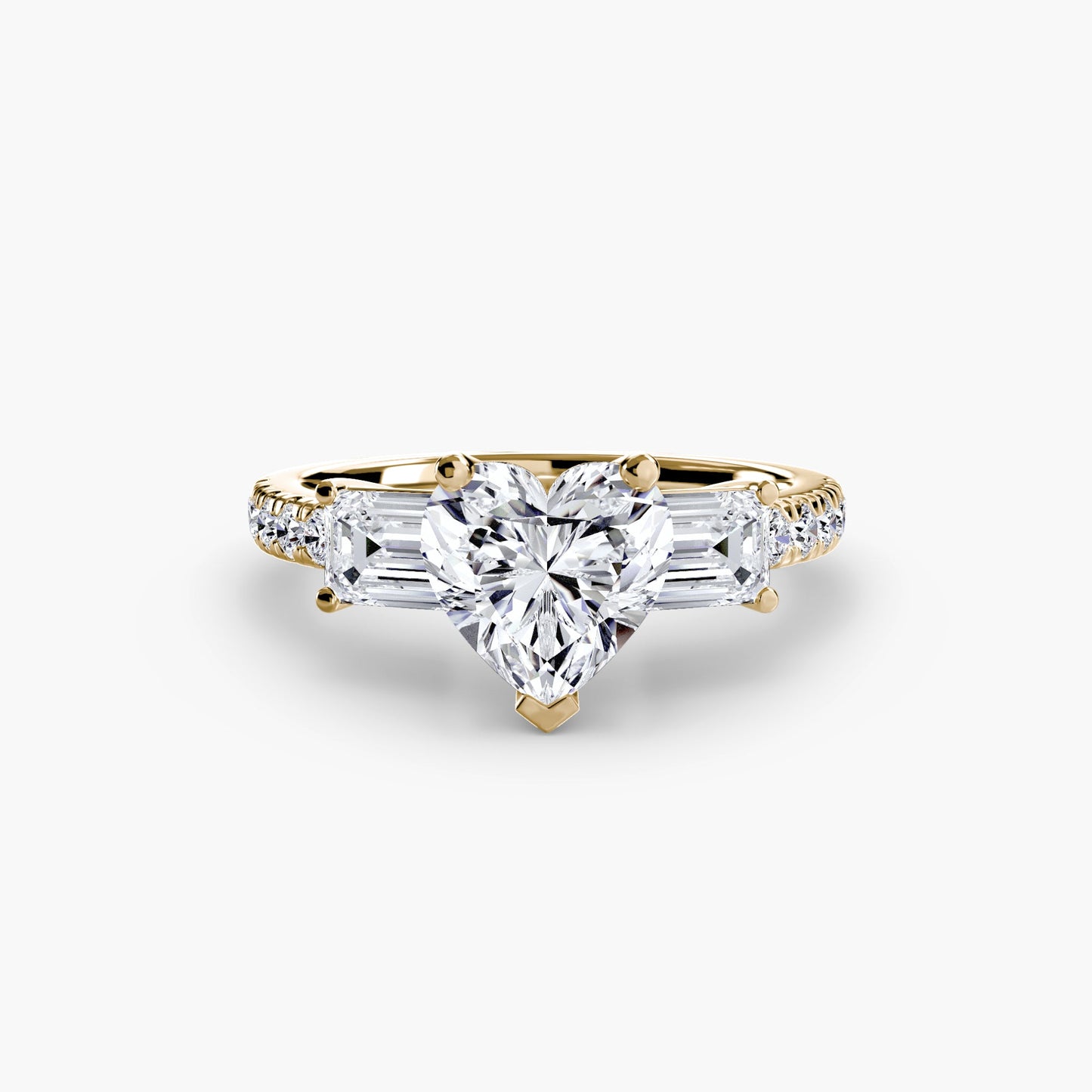 Round Brilliant Brilliant Diamond ring in Gold – back view