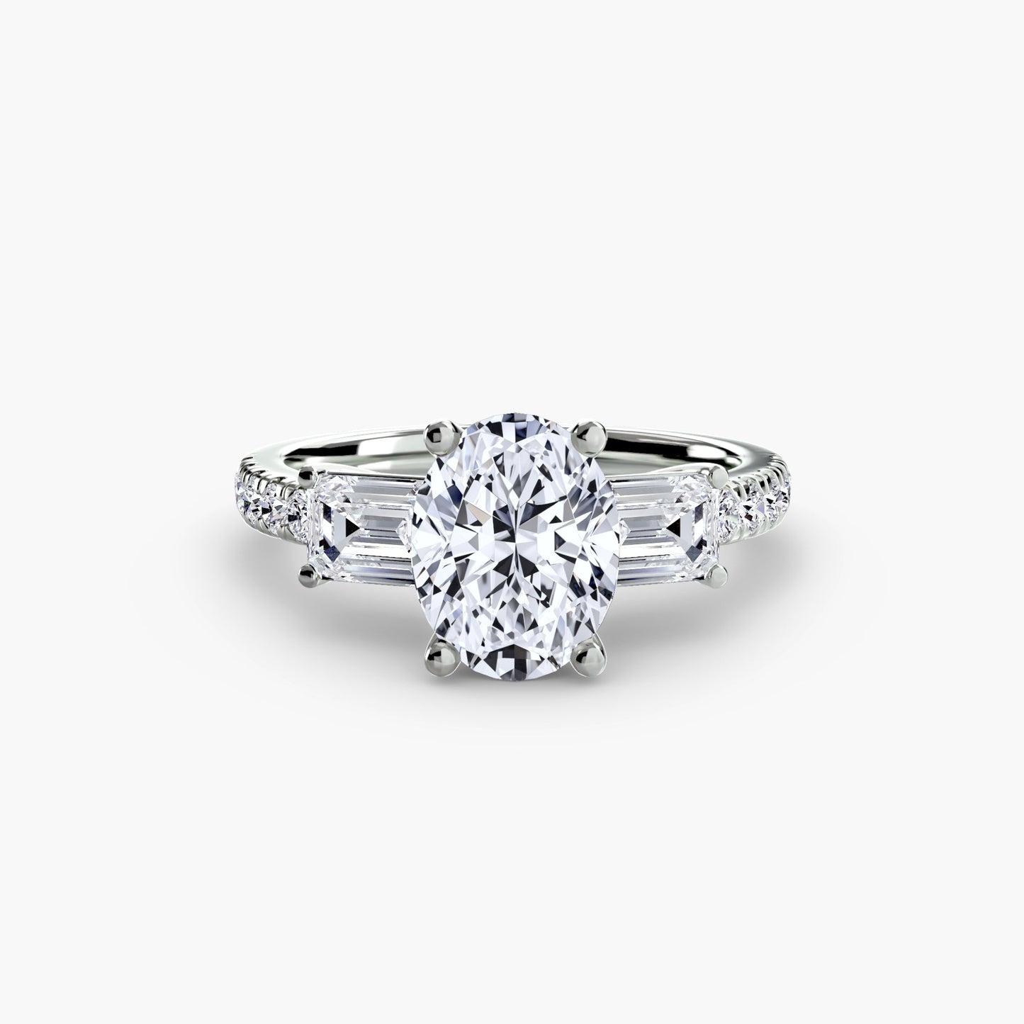 Genuine Brilliant Diamond Setting – profile view