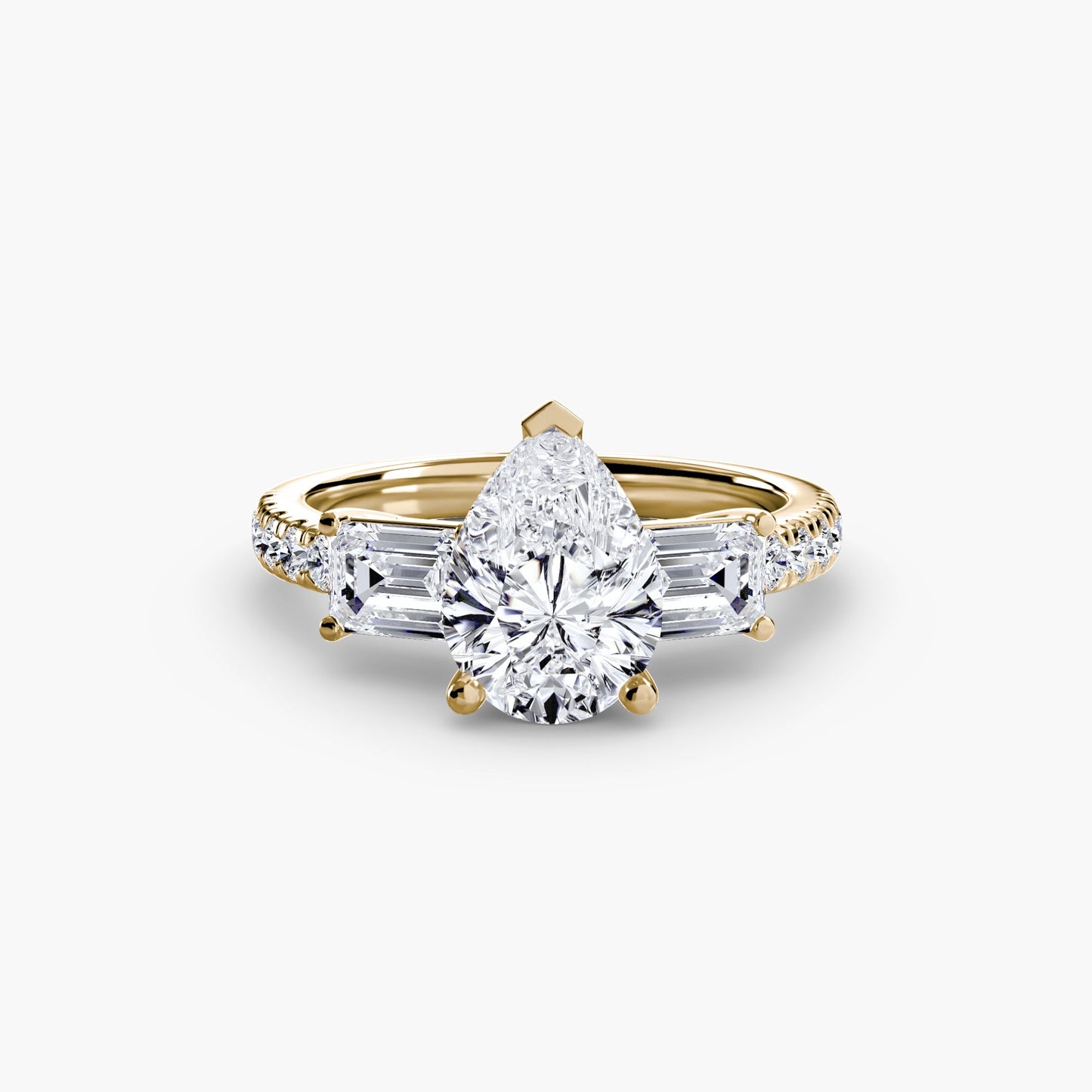 Genuine Brilliant Diamond Setting – profile view