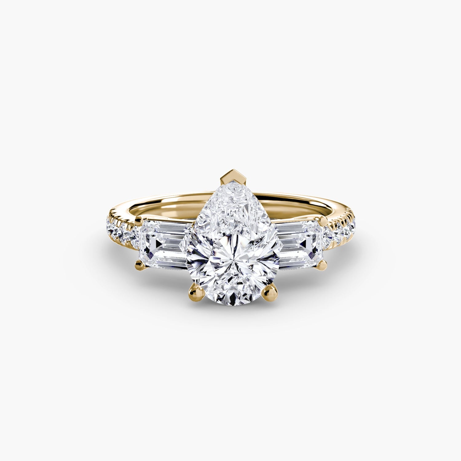 Genuine Brilliant Diamond Setting – profile view