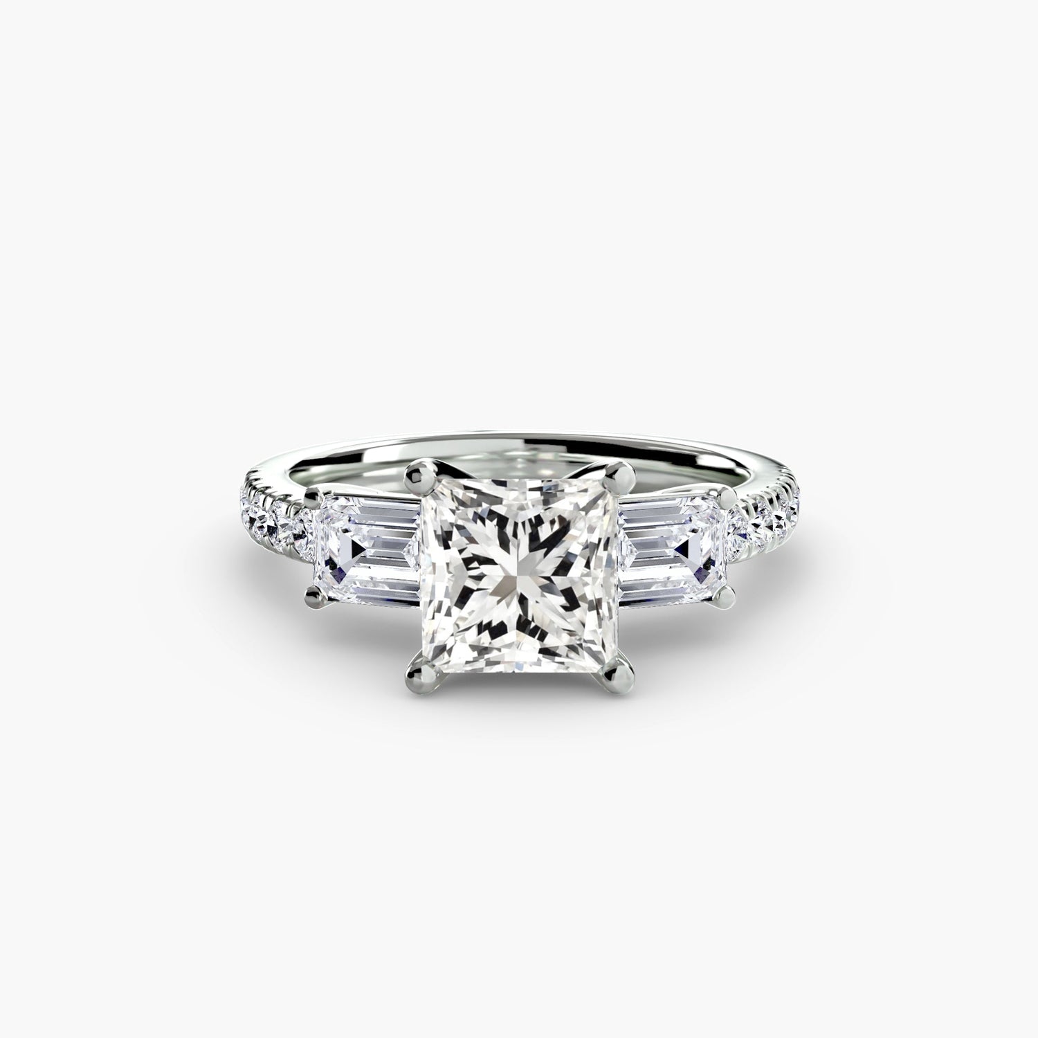Round Brilliant Brilliant Diamond ring in Gold – side view