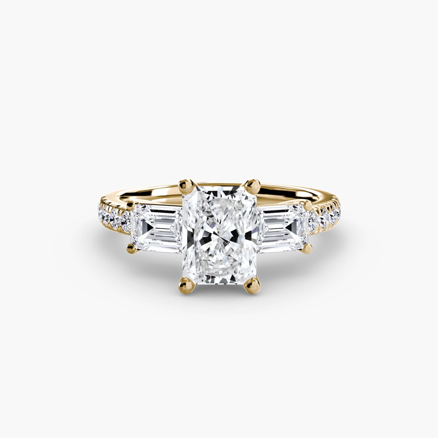 Round Brilliant Brilliant Diamond ring in Gold – detail view