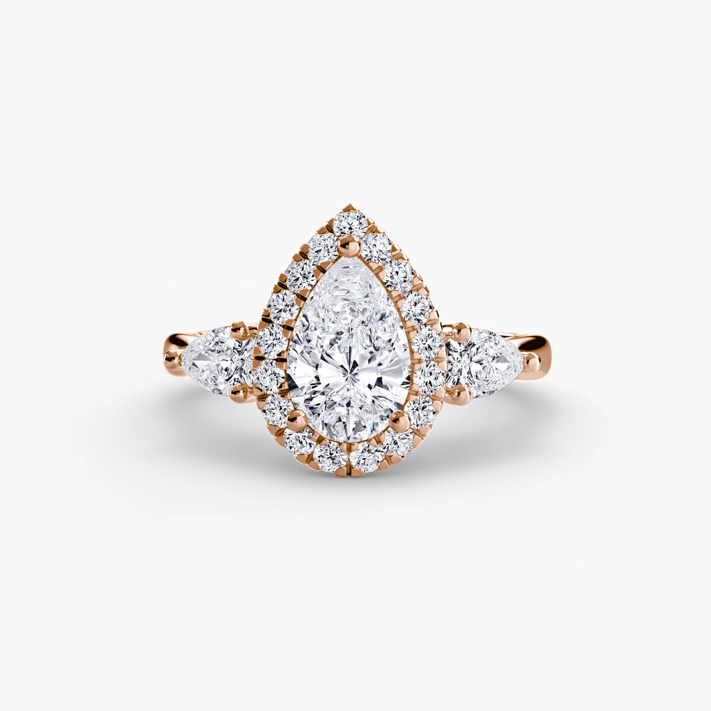 Genuine Fine Diamond Setting 0.52 ct Gold – angle view