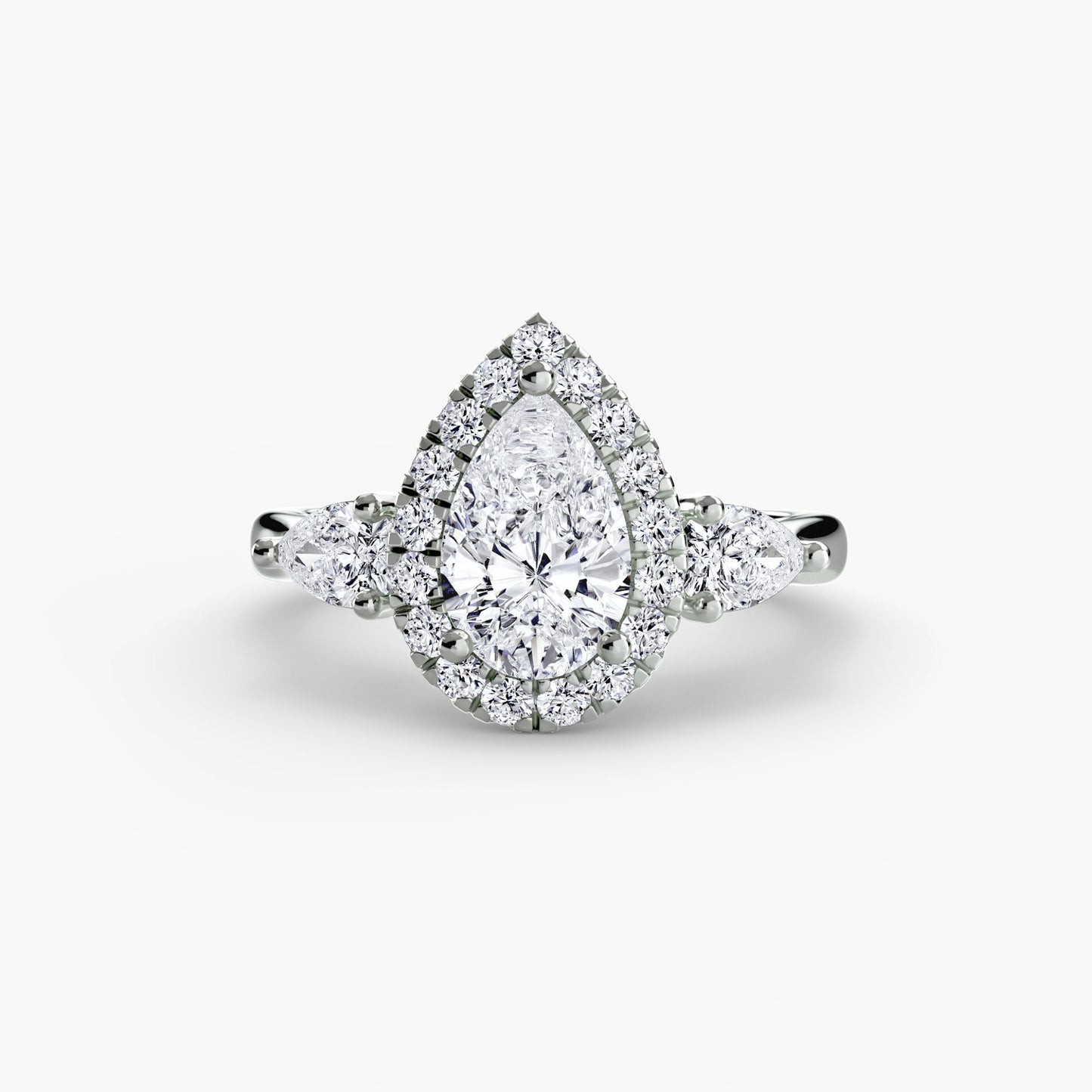 Genuine Fine Diamond Setting 0.52 ct Gold – profile view