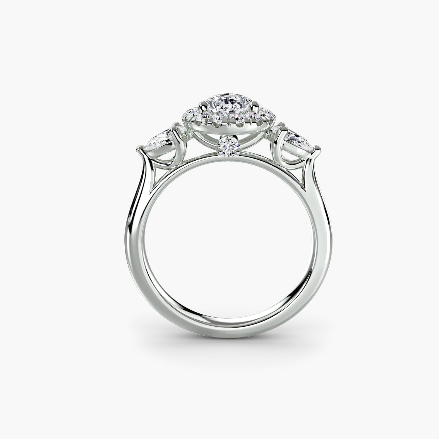 Genuine Fine Diamond Setting 0.52 ct Gold – front view