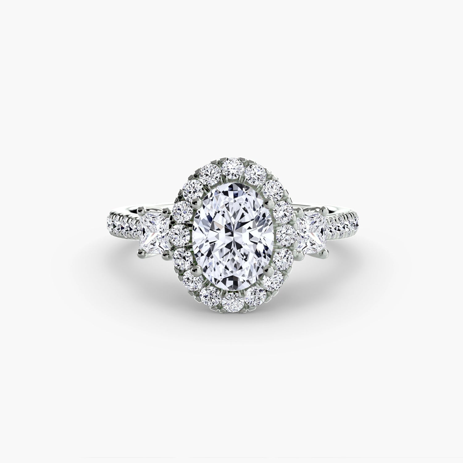 Round Brilliant Brilliant Diamond ring in Gold – profile view