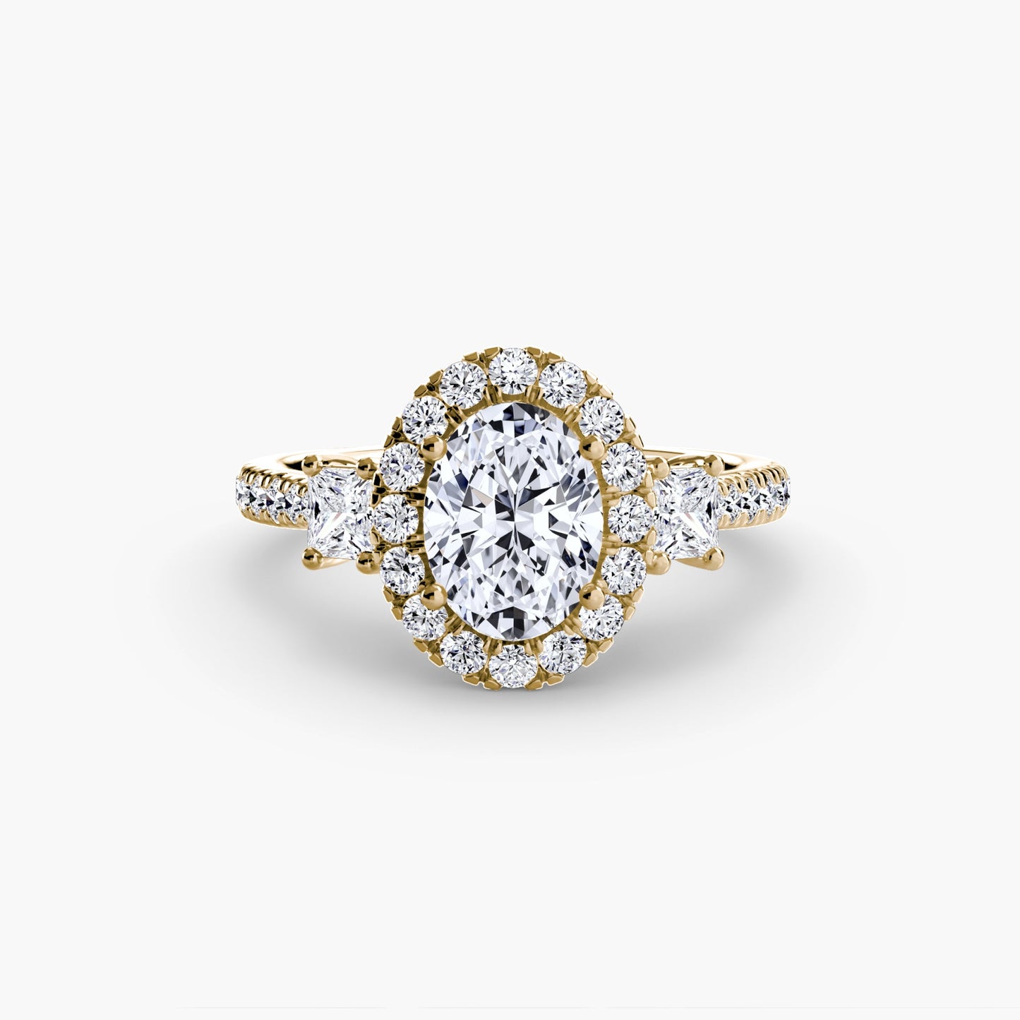 Brilliant Diamond Round Brilliant Setting in Gold – profile view