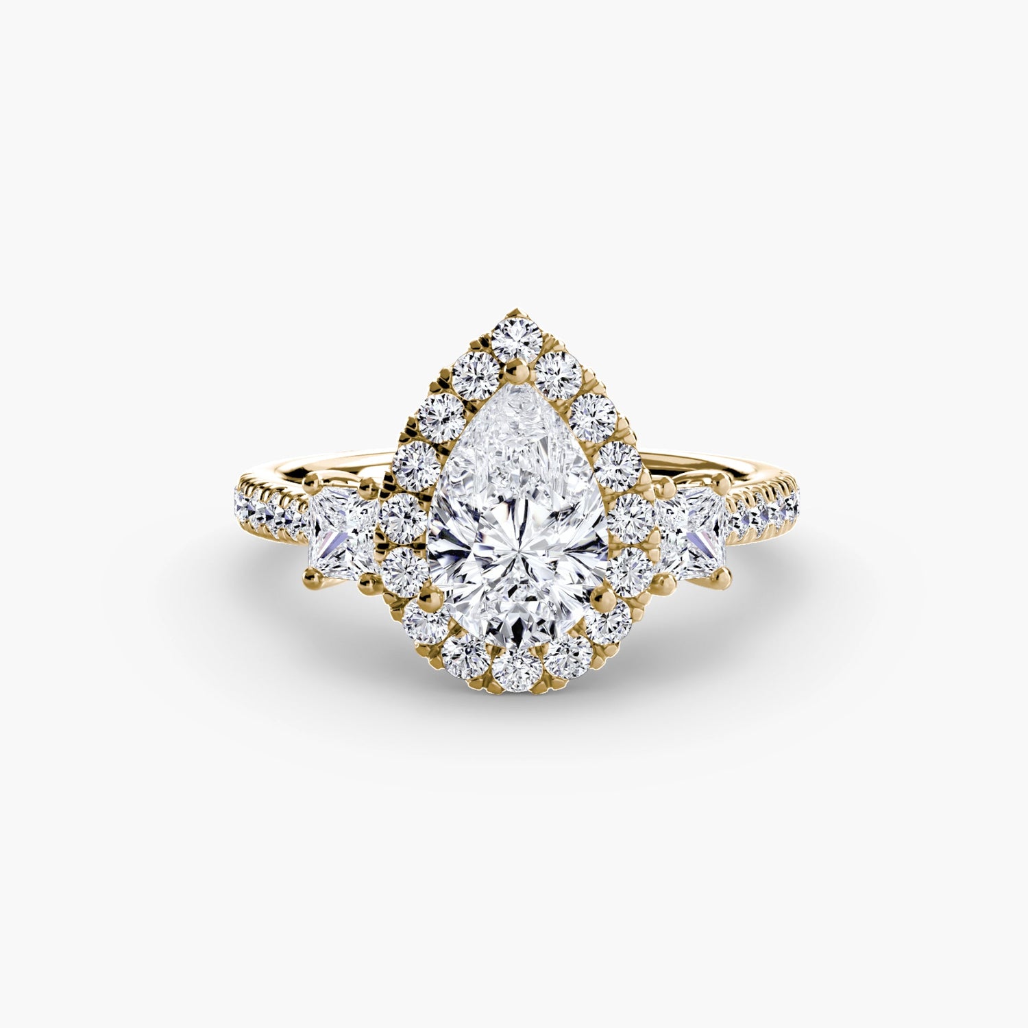 Real Brilliant Diamond Setting 0.69 ct Gold – top view