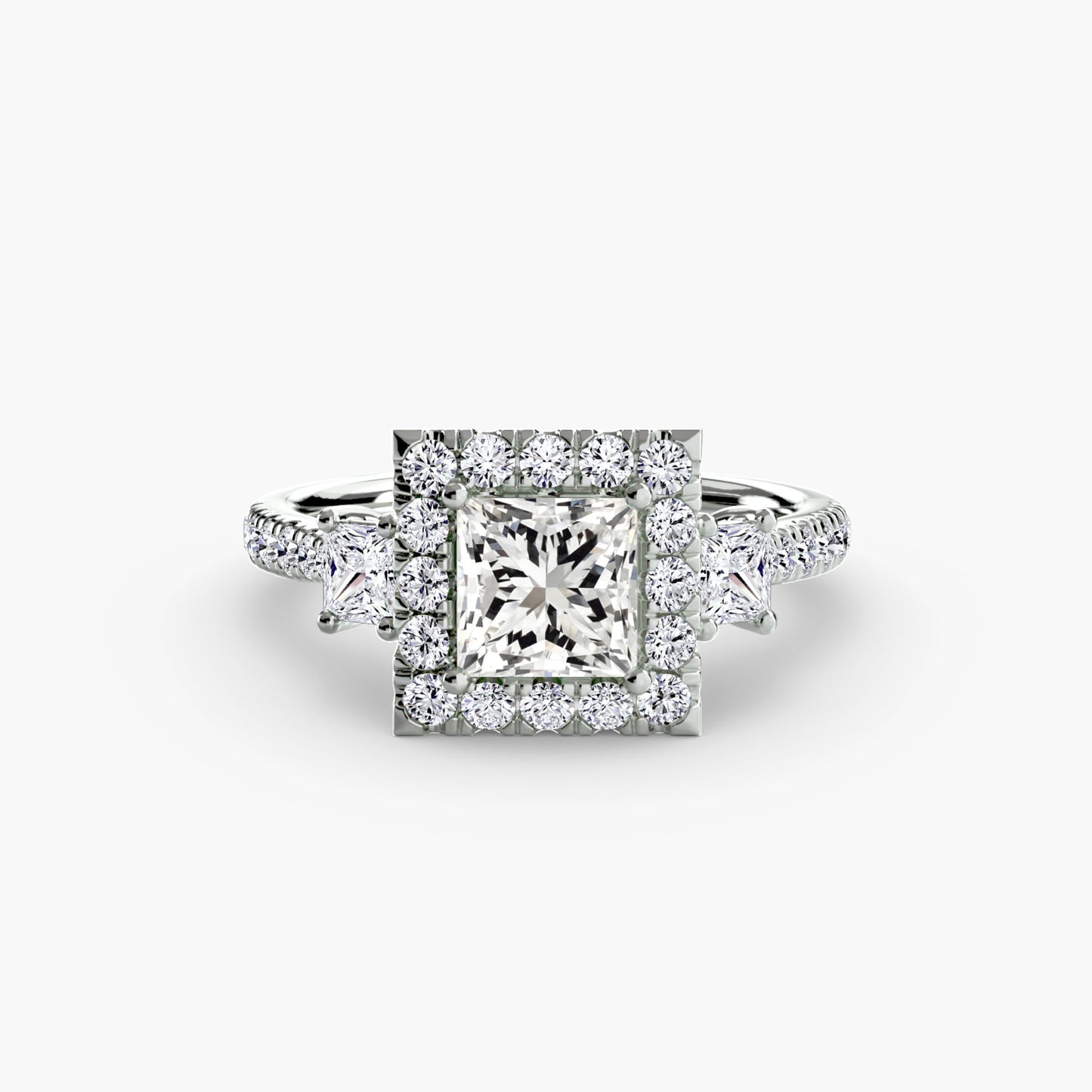 Brilliant Diamond Round Brilliant Setting in Gold – side view