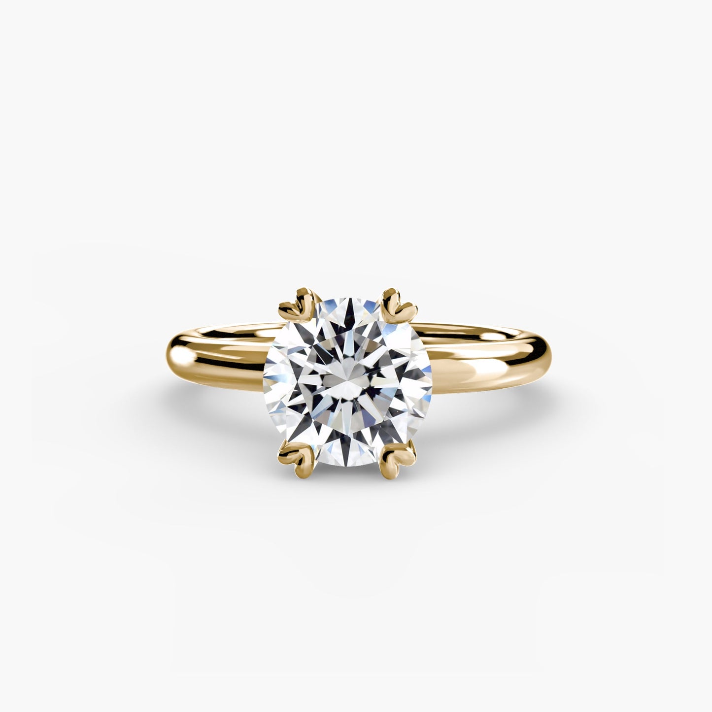 Fine Diamond Setting in Gold – front view
