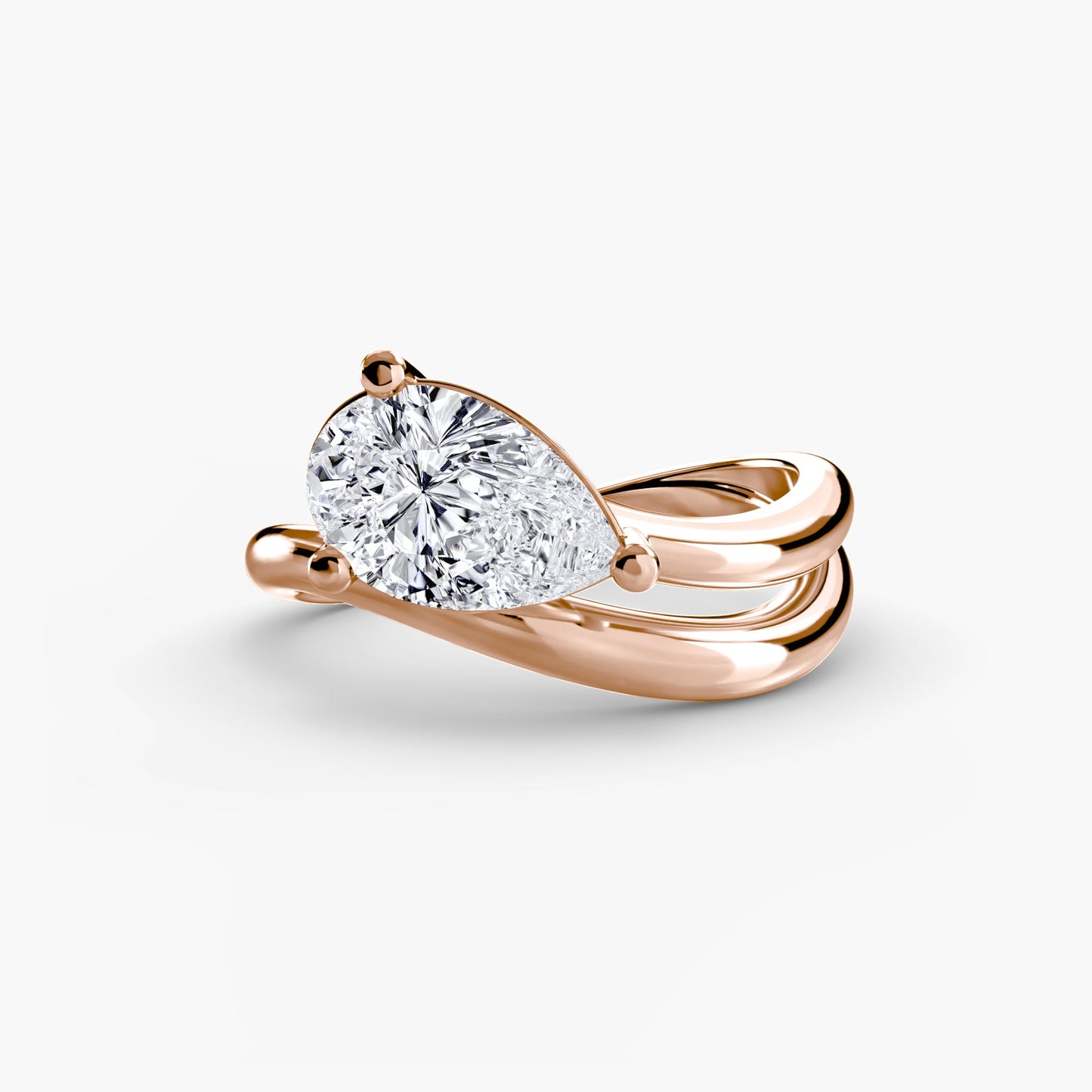 Brilliant Diamond Setting -ct Gold – back view