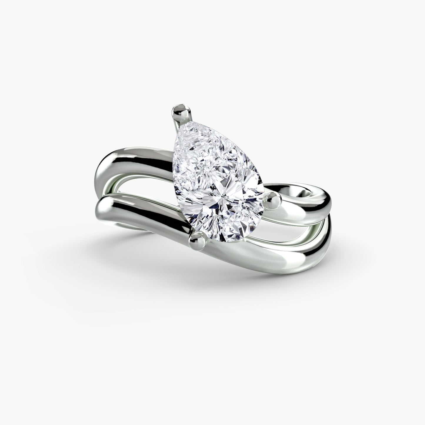Earth-Mined Brilliant Diamond Setting – profile view